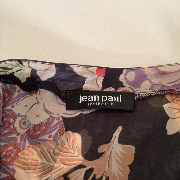 Pretty semi-transparent Jean Paul blouse in magnificent colors - Picture 4 of 4